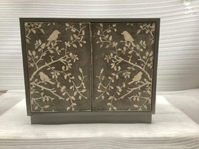 Parkes Distressed Grey 2-door Bone Inlay Accent Cabinet by Coaster at Eve Furniture