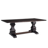 Parkins Rustic Espresso Double Pedestals Dining Table