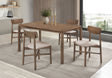 Parkridge Natural Walnut 5-Piece 59-inch Wood Dining Room Set by Coaster at Eve Furniture