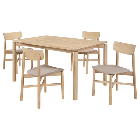 Parkridge White Washed 5-Piece 59-inch Wood Dining Room Set by Coaster at Eve Furniture