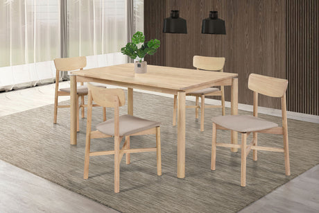 Parkridge White Washed 5-Piece 59-inch Wood Dining Room Set by Coaster at Eve Furniture