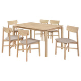 Parkridge White Washed 7-Piece 59-inch Wood Dining Room Set by Coaster at Eve Furniture