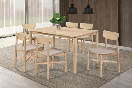 Parkridge White Washed 7-Piece 59-inch Wood Dining Room Set by Coaster at Eve Furniture