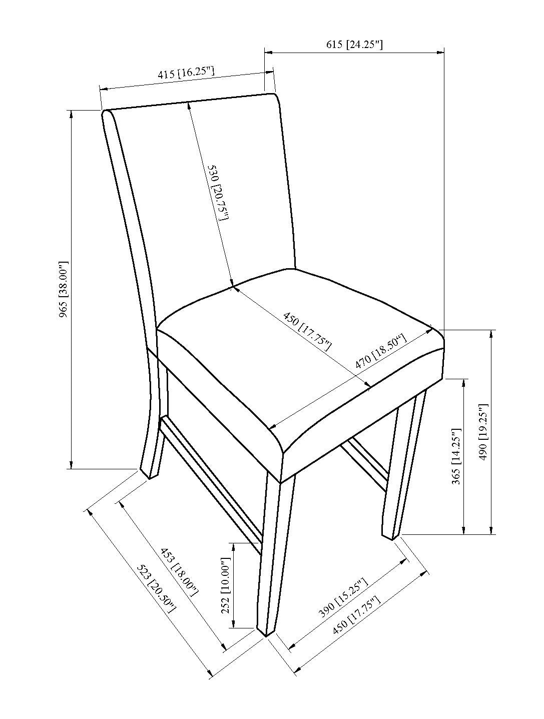 Parkside Dove Dining Chair (Set of 2) by Crown Mark at Eve Furniture