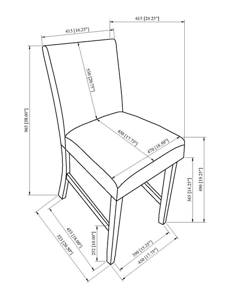 Parkside Dove Dining Chair (Set of 2) by Crown Mark at Eve Furniture