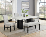 Parkside Gray and Black Dining Table by Crown Mark at Eve Furniture