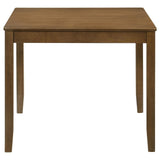 Parkwood Honey Brown/Black 5-Piece Dining Set with Square Table and Slat Back Side Chairs by Coaster at Eve Furniture