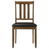 Parkwood Honey Brown/Black 5-Piece Dining Set with Square Table and Slat Back Side Chairs by Coaster at Eve Furniture