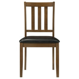 Parkwood Honey Brown/Black 5-Piece Dining Set with Square Table and Slat Back Side Chairs by Coaster at Eve Furniture