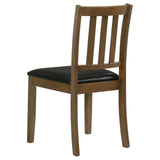 Parkwood Honey Brown/Black 5-Piece Dining Set with Square Table and Slat Back Side Chairs by Coaster at Eve Furniture
