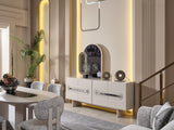 Parma Diningroom (Consol With Mirror & Dining Table & 6 Dining Chair)