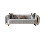 Parma Light Grey Convertible Sofa by Furnia at Eve Furniture