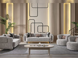 Parma Light Grey Convertible Sofa by Furnia at Eve Furniture
