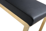 Parma Performance Vegan Leather and Gold Stainless Steel Counter Stool - Set of 2 by TOV Furniture at Eve Furniture