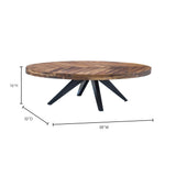 Parq Amber Oval Coffee Table by Moe's Home at Eve Furniture