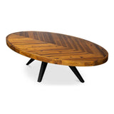 Parq Amber Oval Coffee Table by Moe's Home at Eve Furniture