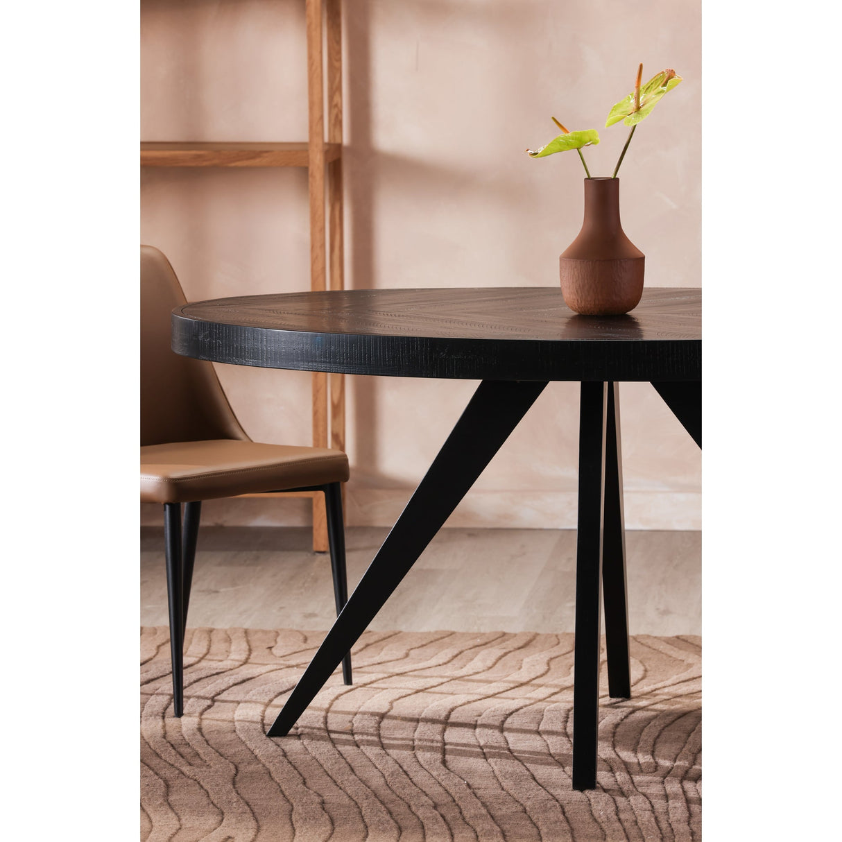 Parq Black Oval Dining Table by Moe's Home at Eve Furniture