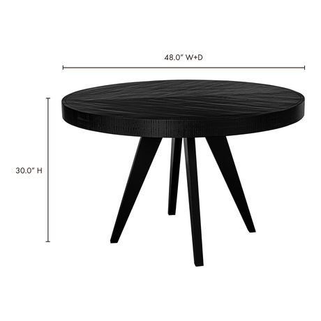 Parq Black Round Dining Table by MOES at Eve Furniture