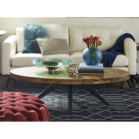 Parq Oval Coffee Table Amber by Moe's Home at Eve Furniture
