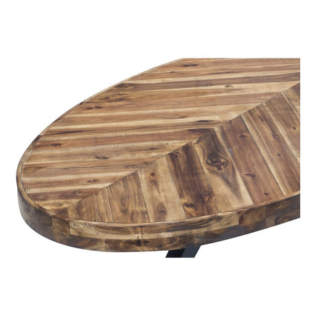 Parq Oval Coffee Table Amber by Moe's Home at Eve Furniture