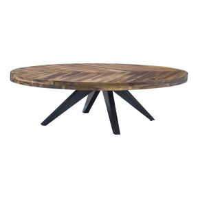 Parq Oval Coffee Table Amber by Moe's Home at Eve Furniture