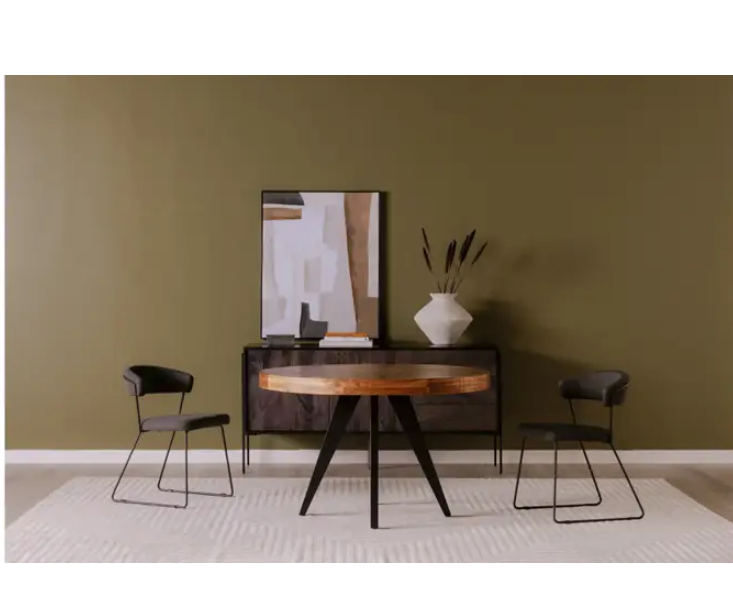 Parq Round Dining Table Amber by Moe's Home at Eve Furniture
