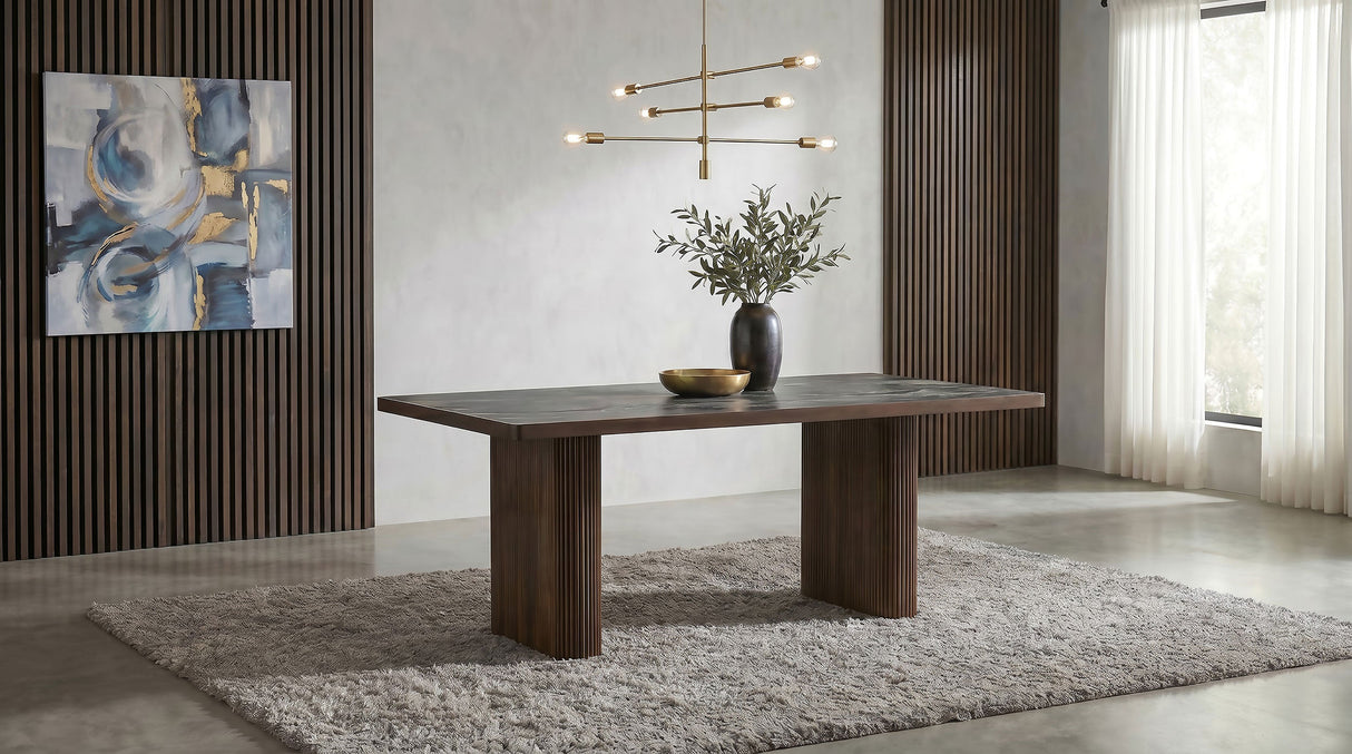 Parry Dark Walnut 80-inch Smart Top Paladina Dining Table by Coaster at Eve Furniture
