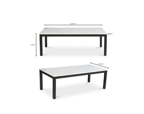 Parson Coffee Table -White by Moe's Home at Eve Furniture