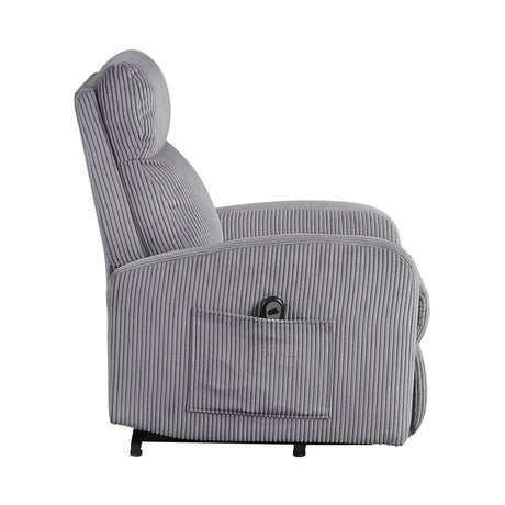 Parsons Dark Gray Power Lift Chair by Homelegance at Eve Furniture