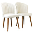 Parsons Dining Chair Set of 2 - Beige Velvet by Ashcroft Imports at Eve Furniture