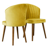 Parsons Dining Chair Set of 2 - Gold Velvet by Ashcroft Furniture at Eve Furniture