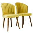 Parsons Dining Chair Set of 2 - Gold Velvet by Ashcroft Imports at Eve Furniture