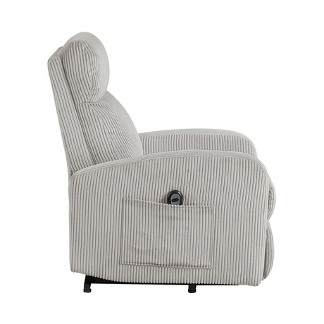 Parsons Gray Power Lift Chair by Homelegance at Eve Furniture