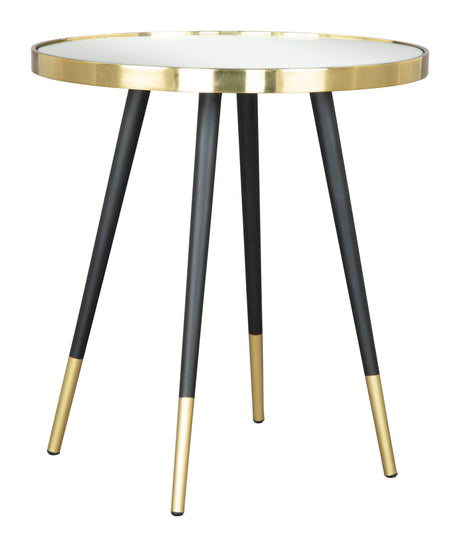 Particle Side Table Gold & Black by Zuomod at Eve Furniture