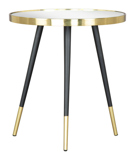 Particle Side Table Gold & Black by Zuomod at Eve Furniture