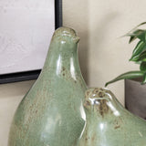 Partridge Green 3 Piece Ceramic Statues by Crestview at Eve Furniture
