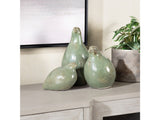 Partridge Green 3 Piece Ceramic Statues by Crestview at Eve Furniture