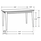 Partridge Natural Sheesham 7-Piece Rectangular Counter Height Dining Set by Coaster at Eve Furniture