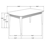 Partridge Natural Sheesham and Espresso 6-Piece Dining Set by Coaster at Eve Furniture