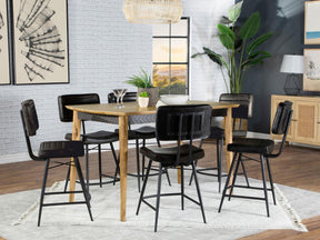 Partridge Natural Sheesham and Espresso Rectangular Counter Height Dining Set by Coaster at Eve Furniture