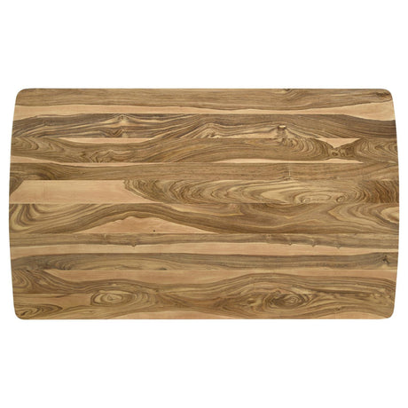 Partridge Natural Sheesham Rectangular Counter Height Table by Coaster at Eve Furniture