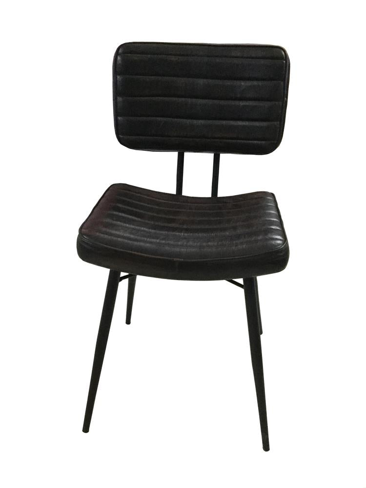 Partridge Espresso/Black Padded Side Chairs, Set of 2