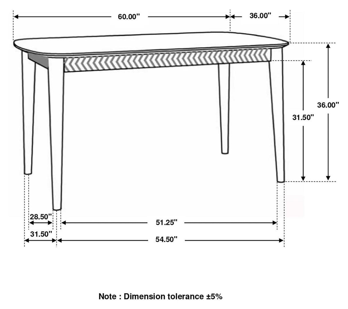 Partridge Natural Sheesham Rectangular Counter Height Table