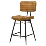 Partridge Upholstered Counter Height Stools with Footrest, Set of 2