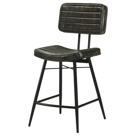 Partridge Upholstered Counter Height Stools with Footrest, Set of 2 by Coaster at Eve Furniture