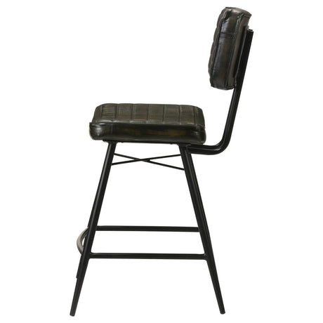 Partridge Upholstered Counter Height Stools with Footrest, Set of 2 by Coaster at Eve Furniture