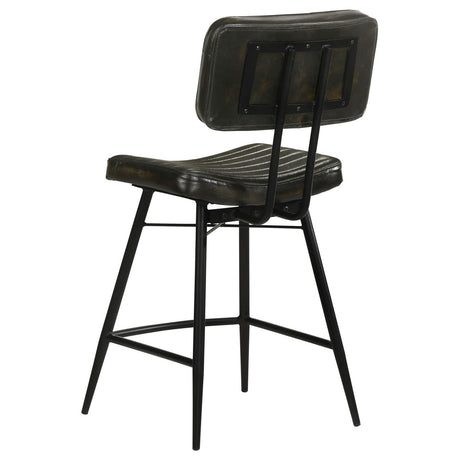 Partridge Upholstered Counter Height Stools with Footrest, Set of 2 by Coaster at Eve Furniture