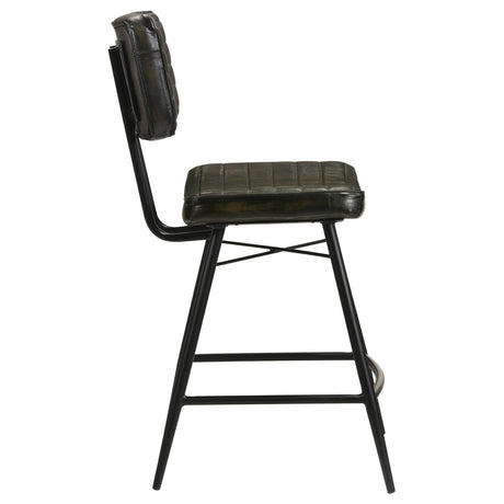 Partridge Upholstered Counter Height Stools with Footrest, Set of 2 by Coaster at Eve Furniture