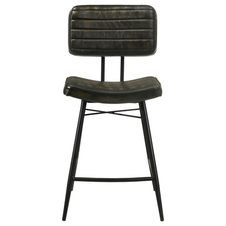 Partridge Upholstered Counter Height Stools with Footrest, Set of 2 by Coaster at Eve Furniture