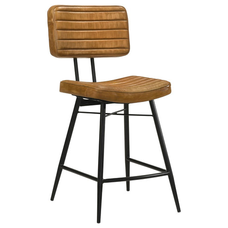 Partridge Upholstered Counter Height Stools with Footrest, Set of 2 by Coaster at Eve Furniture